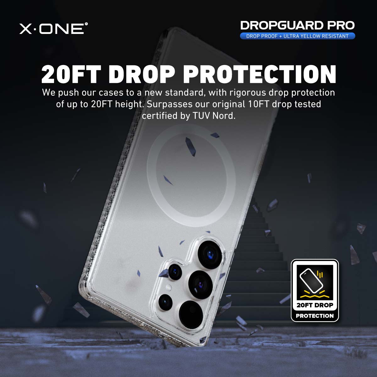 X.One® Dropguard Pro with EnduraClear (Magsafe Edition) Impact Protection Case for Galaxy S25/S24 Ultra