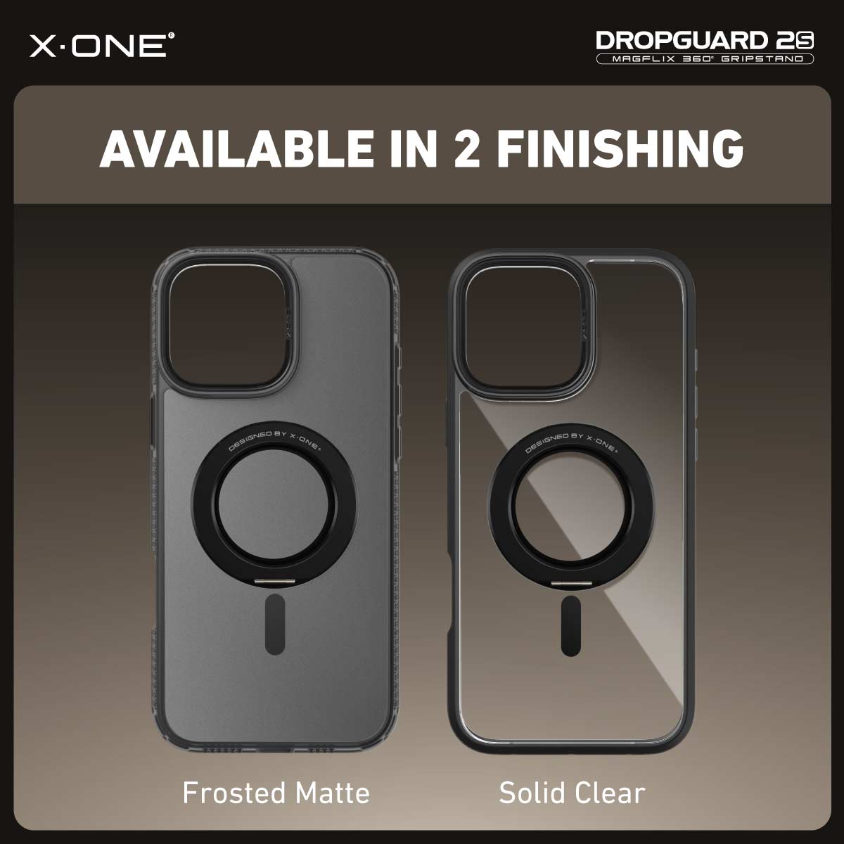 X.One Dropguard 2.0 with Gripstand Impact Protection Case for iPhone 16 Series | Magsafe Compatible