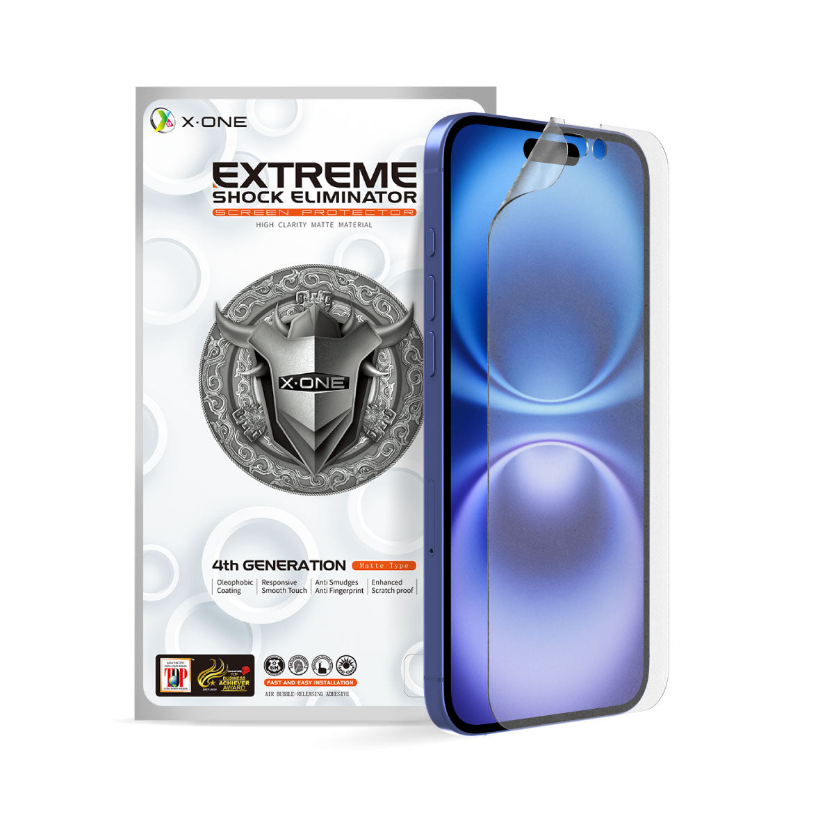 X.One® Hybrid Polymer Impact Screen Protector (Anti-Fingerprint + Gaming) for iPhone