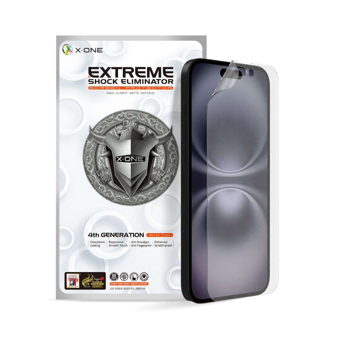 X.One® Hybrid Polymer Impact Screen Protector (Anti-Fingerprint + Gaming) for iPhone