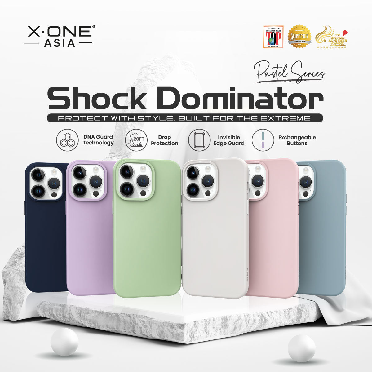 X.One® Shock Dominator (Pastel Series) Impact Protection Case for iPhone 14 Series