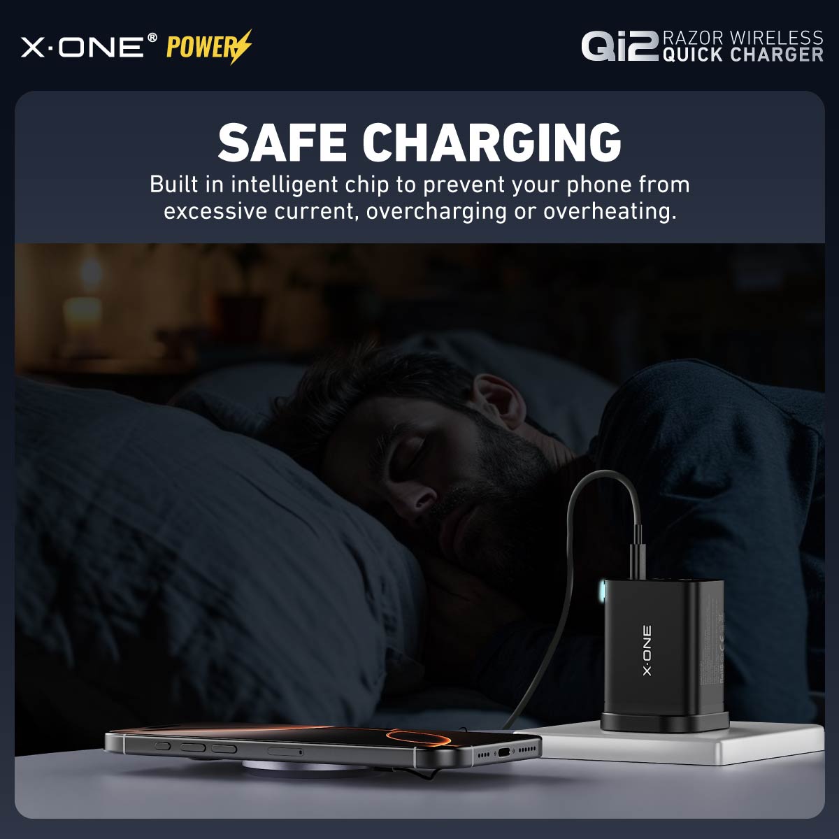 X.One® Qi2 Razor Magnetic Wireless Charger | Qi2 Certified True Wireless 15W Fast Charging