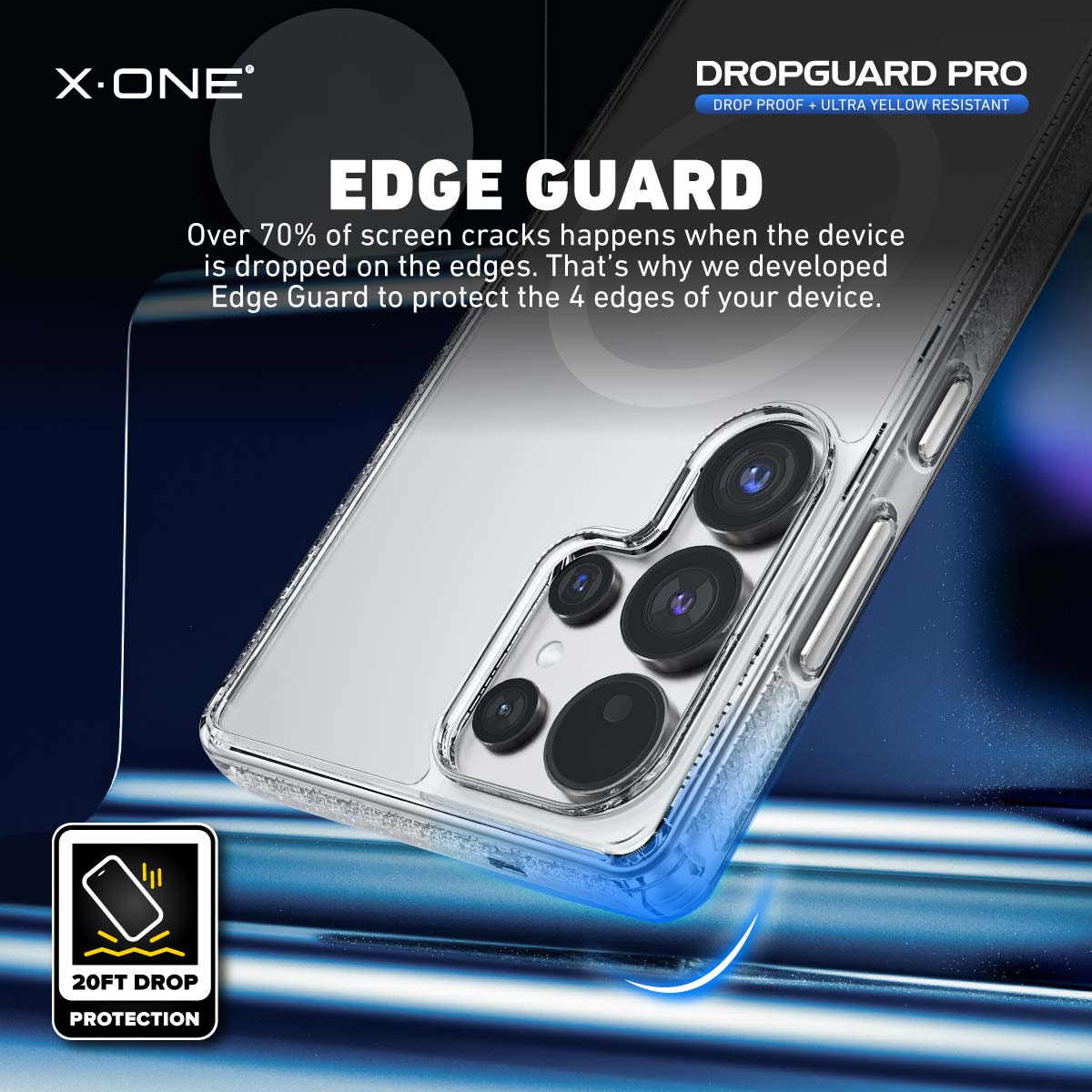 X.One® Dropguard Pro with EnduraClear (Magsafe Edition) Impact Protection Case for Galaxy S25/S24 Ultra